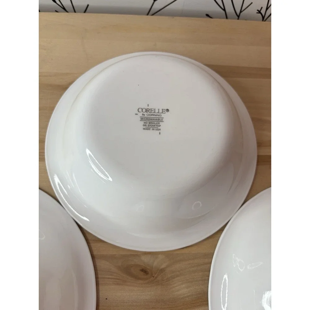 Pink Trio Pattern Corelle by Corning Cereal Bowls Set 7